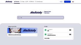 What Mediately.co website looked like in 2023 (1 year ago)