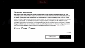 What Miele.co.uk website looked like in 2023 (1 year ago)
