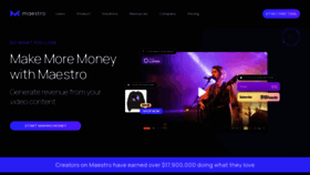 What Maestro.io website looked like in 2023 (1 year ago)