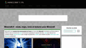 What Minecraft.fr website looked like in 2023 (1 year ago)