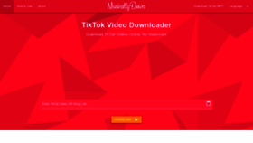 What Musicaldown.com website looked like in 2023 (1 year ago)