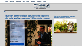 What Mypress.mx website looked like in 2023 (1 year ago)