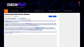 What Memozor.com website looked like in 2023 (1 year ago)