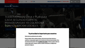 What Manosunidas.org website looked like in 2023 (1 year ago)
