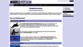 What Modellversium.de website looked like in 2023 (1 year ago)