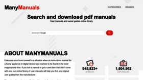 What Manymanuals.com website looked like in 2023 (1 year ago)