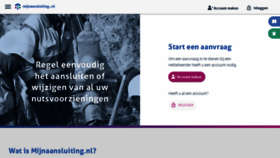 What Mijnaansluiting.nl website looked like in 2023 (1 year ago)