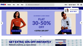 What Maxfashion.in website looked like in 2023 (1 year ago)