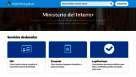 What Mininterior.gov.ar website looked like in 2023 (1 year ago)