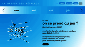 What Maisondesmetallos.paris website looked like in 2023 (1 year ago)