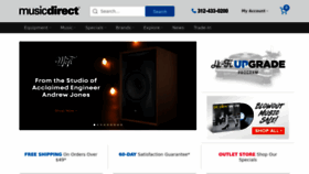 What Musicdirect.com website looked like in 2023 (1 year ago)