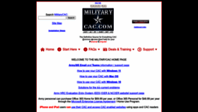 What Militarycac.com website looked like in 2023 (2 years ago)