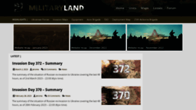 What Militaryland.net website looked like in 2023 (1 year ago)