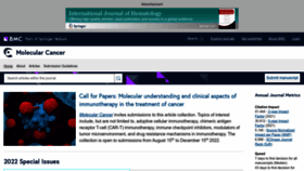What Molecular-cancer.com website looked like in 2023 (1 year ago)