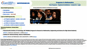 What Mathprograms.org website looked like in 2023 (1 year ago)