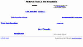 What Medieval.org website looked like in 2023 (1 year ago)
