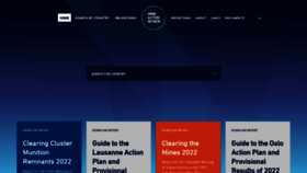 What Mineactionreview.org website looked like in 2023 (3 years ago)