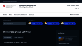 What Meteoschweiz.ch website looked like in 2023 (1 year ago)