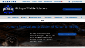 What Michiganwildlifesolutions.com website looked like in 2023 (1 year ago)