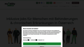 What Myability.jobs website looked like in 2023 (1 year ago)