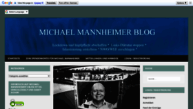 What Michael-mannheimer.net website looked like in 2023 (1 year ago)