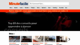What Minutefacile.com website looked like in 2023 (1 year ago)