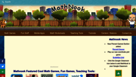 What Mathnook.com website looked like in 2023 (1 year ago)