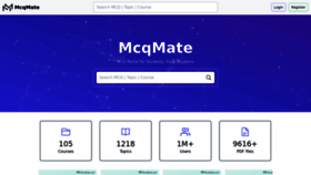 What Mcqmate.com website looked like in 2023 (1 year ago)