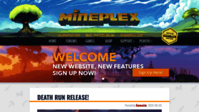 What Mineplex.com website looked like in 2023 (1 year ago)