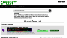 What Minecraftiplist.com website looked like in 2023 (1 year ago)