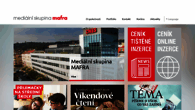 What Mafra.cz website looked like in 2023 (1 year ago)