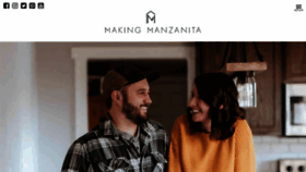 What Makingmanzanita.com website looked like in 2023 (1 year ago)