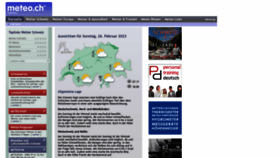 What Meteo.ch website looked like in 2023 (1 year ago)