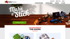 What Makestickers.com website looked like in 2023 (1 year ago)