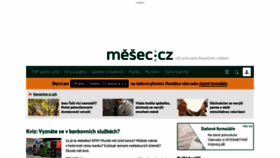 What Mesec.cz website looked like in 2023 (1 year ago)
