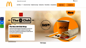 What Mcdonalds.co.za website looked like in 2023 (1 year ago)