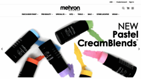 What Mehron.com website looked like in 2023 (1 year ago)