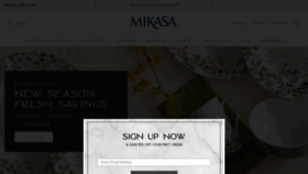 What Mikasa.com website looked like in 2023 (1 year ago)
