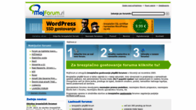 What Mojforum.si website looked like in 2023 (1 year ago)
