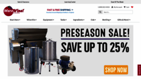 What Morewinemaking.com website looked like in 2023 (2 years ago)