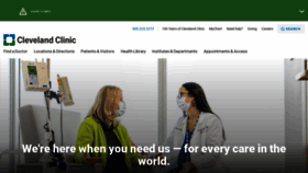 What My.clevelandclinic.org website looked like in 2023 (1 year ago)