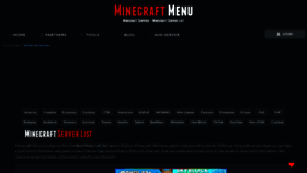 What Minecraft.menu website looked like in 2023 (1 year ago)