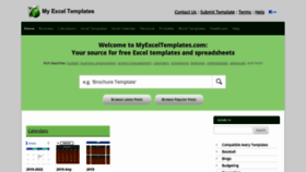 What Myexceltemplates.com website looked like in 2023 (1 year ago)