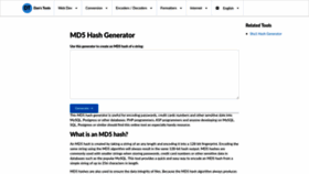 What Md5hashgenerator.com website looked like in 2023 (1 year ago)