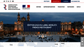 What Maitresrestaurateurs.fr website looked like in 2023 (1 year ago)