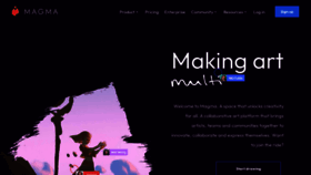 What Magma.com website looked like in 2023 (1 year ago)