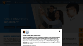 What Munich-business-school.de website looked like in 2023 (2 years ago)