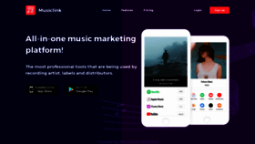 What Musics.link website looked like in 2023 (1 year ago)