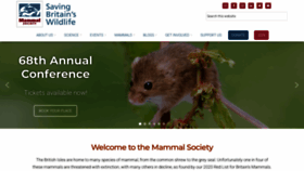 What Mammal.org.uk website looked like in 2023 (1 year ago)