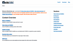 What Moviecodec.com website looked like in 2023 (2 years ago)